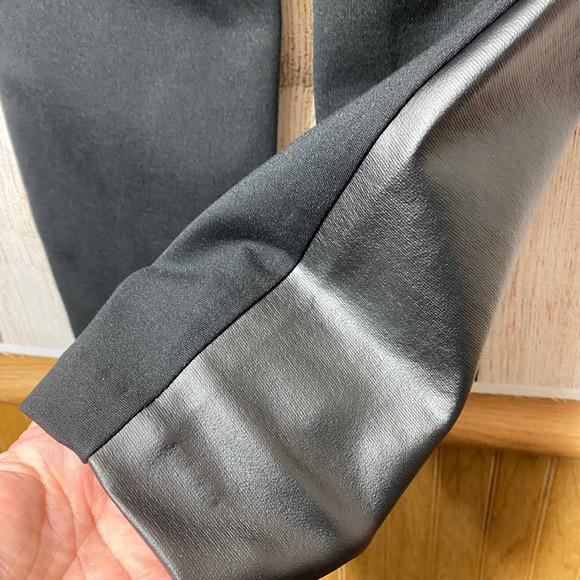 Ophelia Roe Black Faux Leather Skinny Leg Crop Leggings Size 1X NEW - Picture 8 of 8